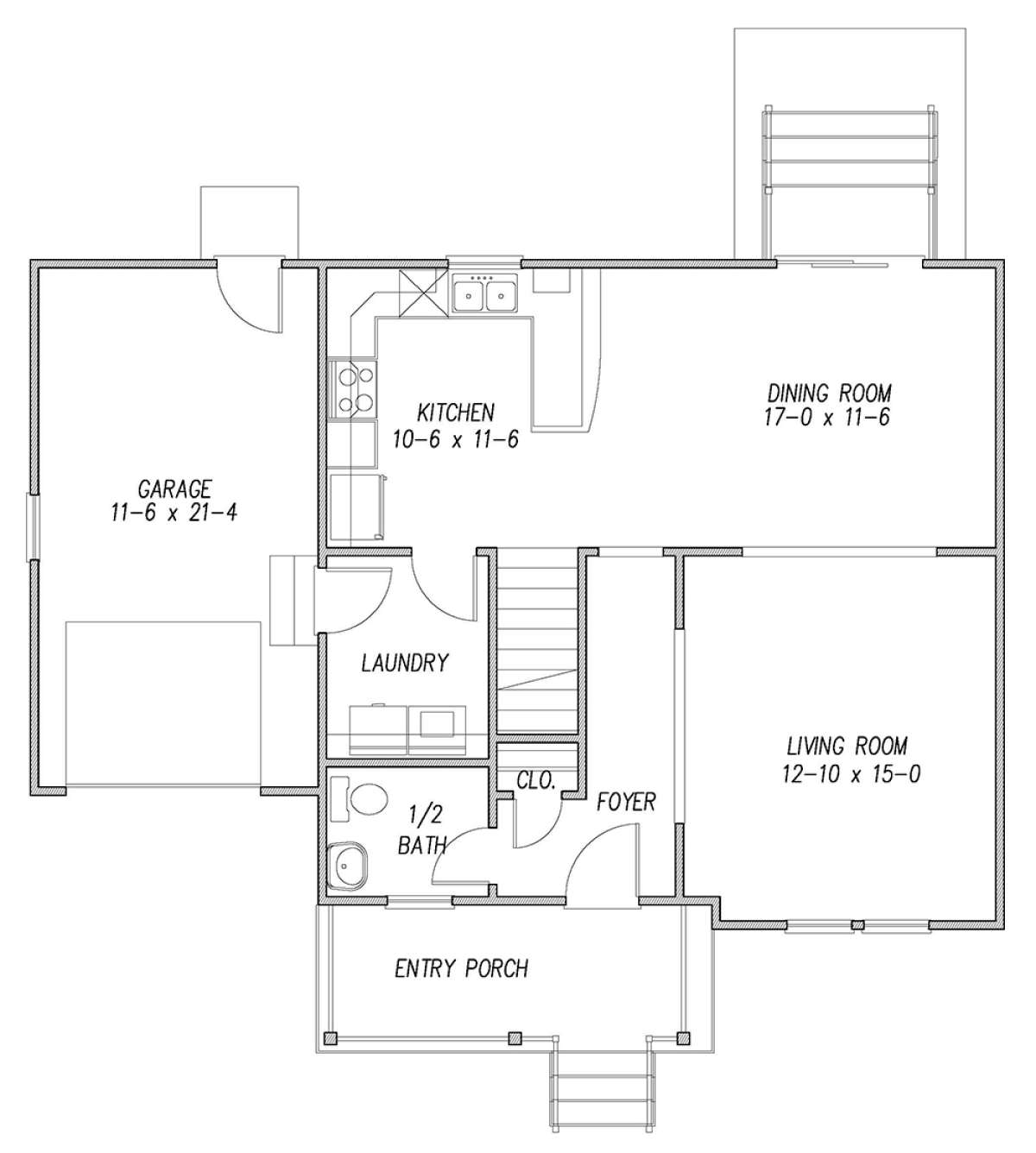 Main Level 1st floor for House Plan #4351-00004