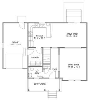 Main Level 1st floor for House Plan #4351-00004