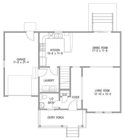 Main Level 1st floor for House Plan #4351-00004