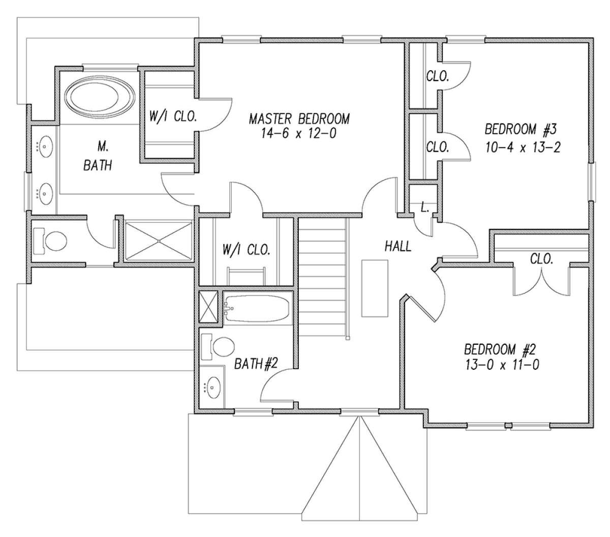 Upper 2nd floor for House Plan #4351-00004