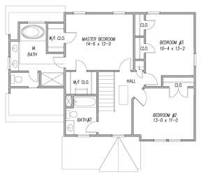 Upper 2nd floor for House Plan #4351-00004
