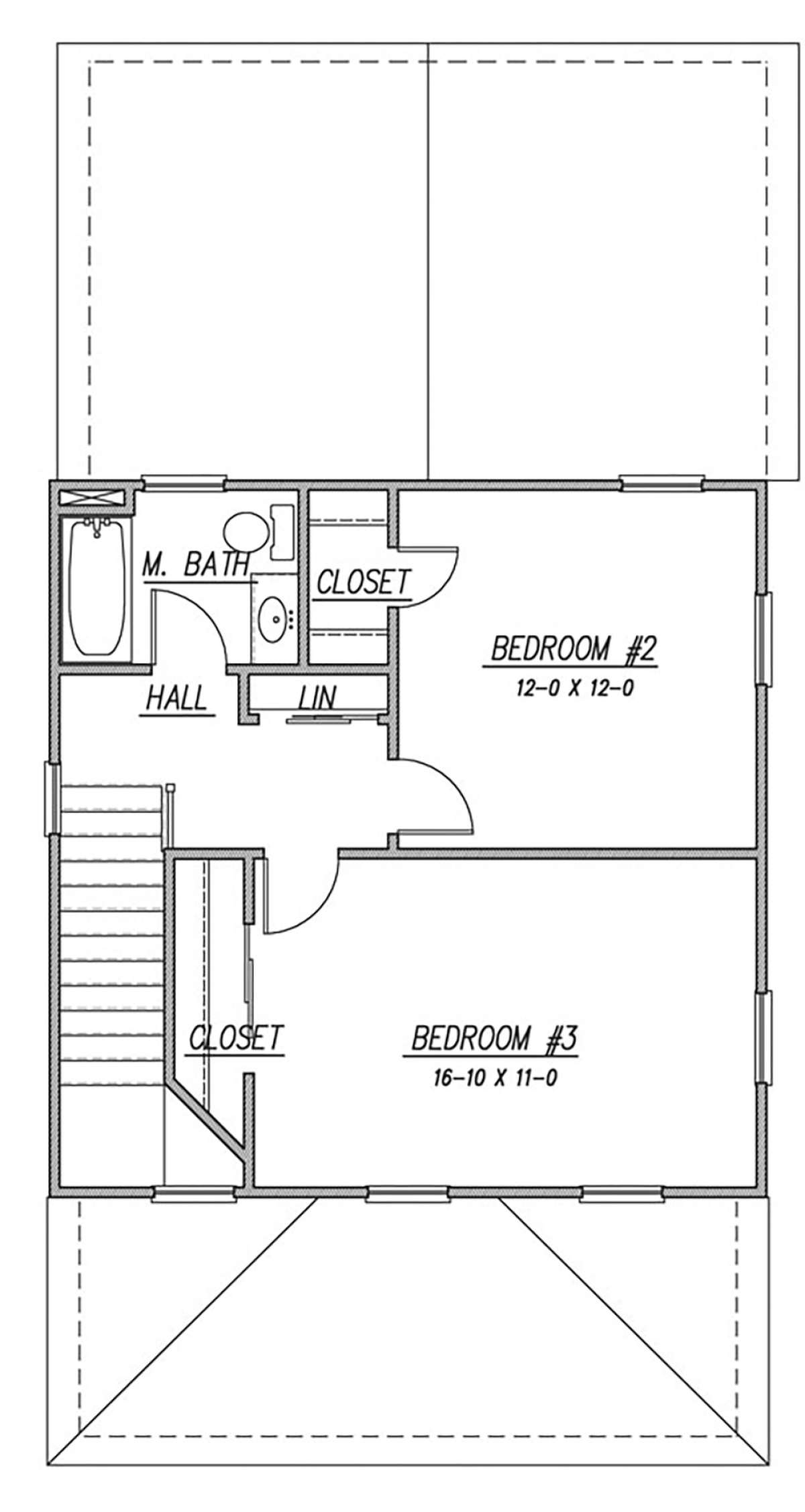 Upper 2nd floor for House Plan #4351-00006