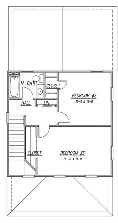 Upper 2nd floor for House Plan #4351-00006