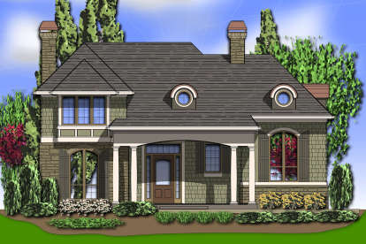 French Country House Plan #2559-00805 Elevation Photo