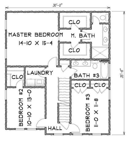 Upper 2nd floor for House Plan #4351-00007