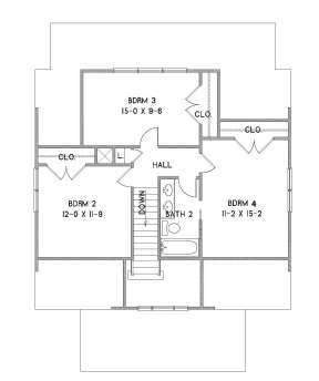 Floorplan 2 for House Plan #4351-00008