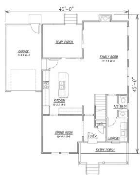 Main Level 1st floor for House Plan #4351-00009