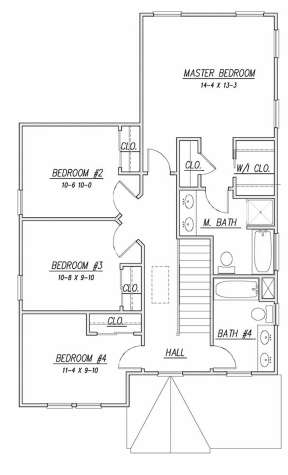 Upper 2nd floor for House Plan #4351-00009