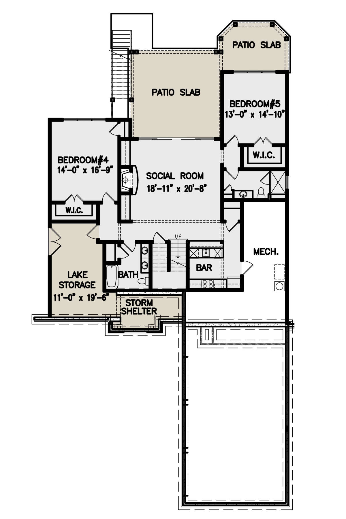 Unfinished Basement for House Plan #699-00116
