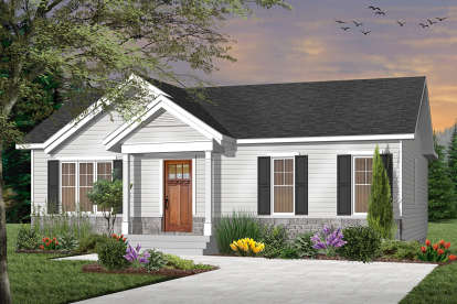 Ranch House Plan #034-01145 Elevation Photo