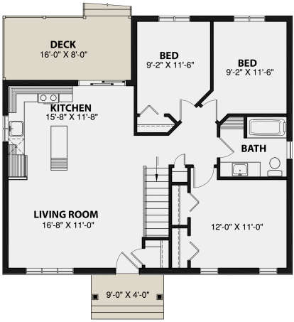 Main Floor for House Plan #034-01145