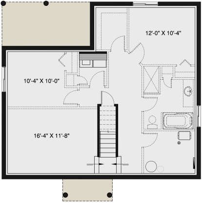 Basement for House Plan #034-01145