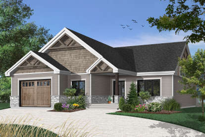 2 Bed, 2 Bath, 1504 Square Foot House Plan - #034-01146
