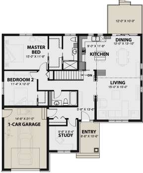 Main Floor for House Plan #034-01146