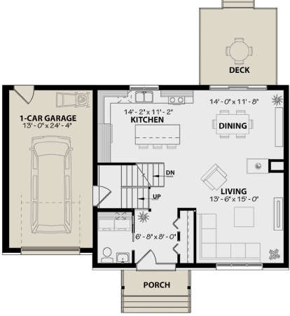 Main Floor for House Plan #034-01147