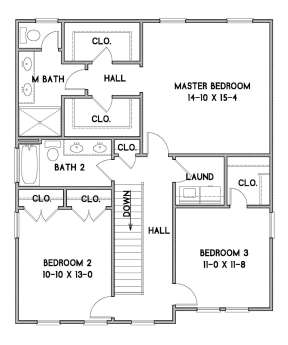 Upper 2nd floor for House Plan #4351-00012