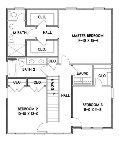 Upper 2nd floor for House Plan #4351-00012