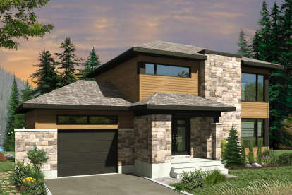 Contemporary House Plan #034-01148 Elevation Photo