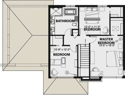 Second Floor for House Plan #034-01148
