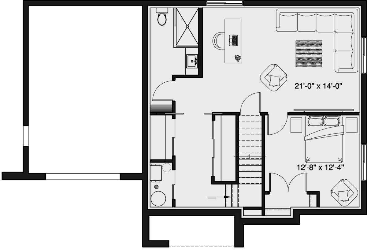 Basement for House Plan #034-01148
