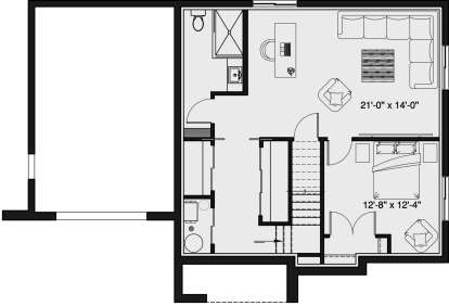 Basement for House Plan #034-01148