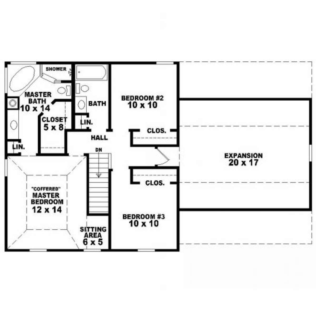 Second Floor for House Plan #053-00016