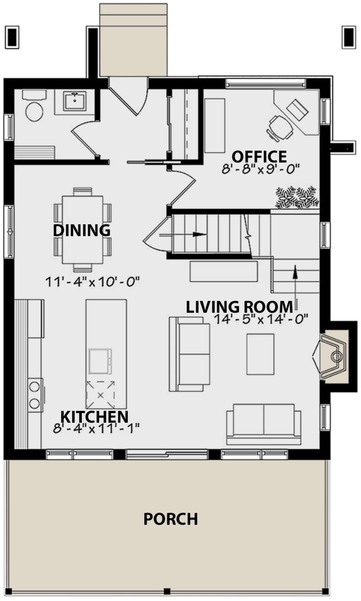 Main Floor for House Plan #034-01151