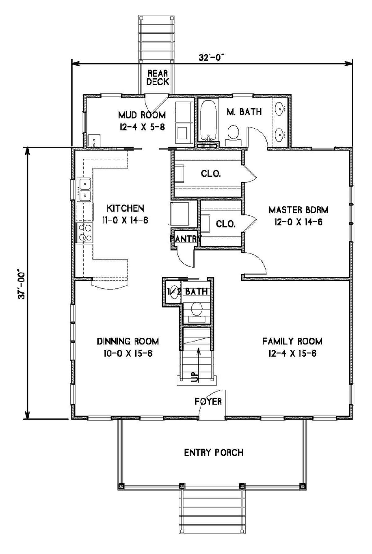 Main Level 1st floor for House Plan #4351-00013