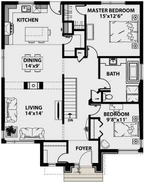 Main Floor for House Plan #034-01152