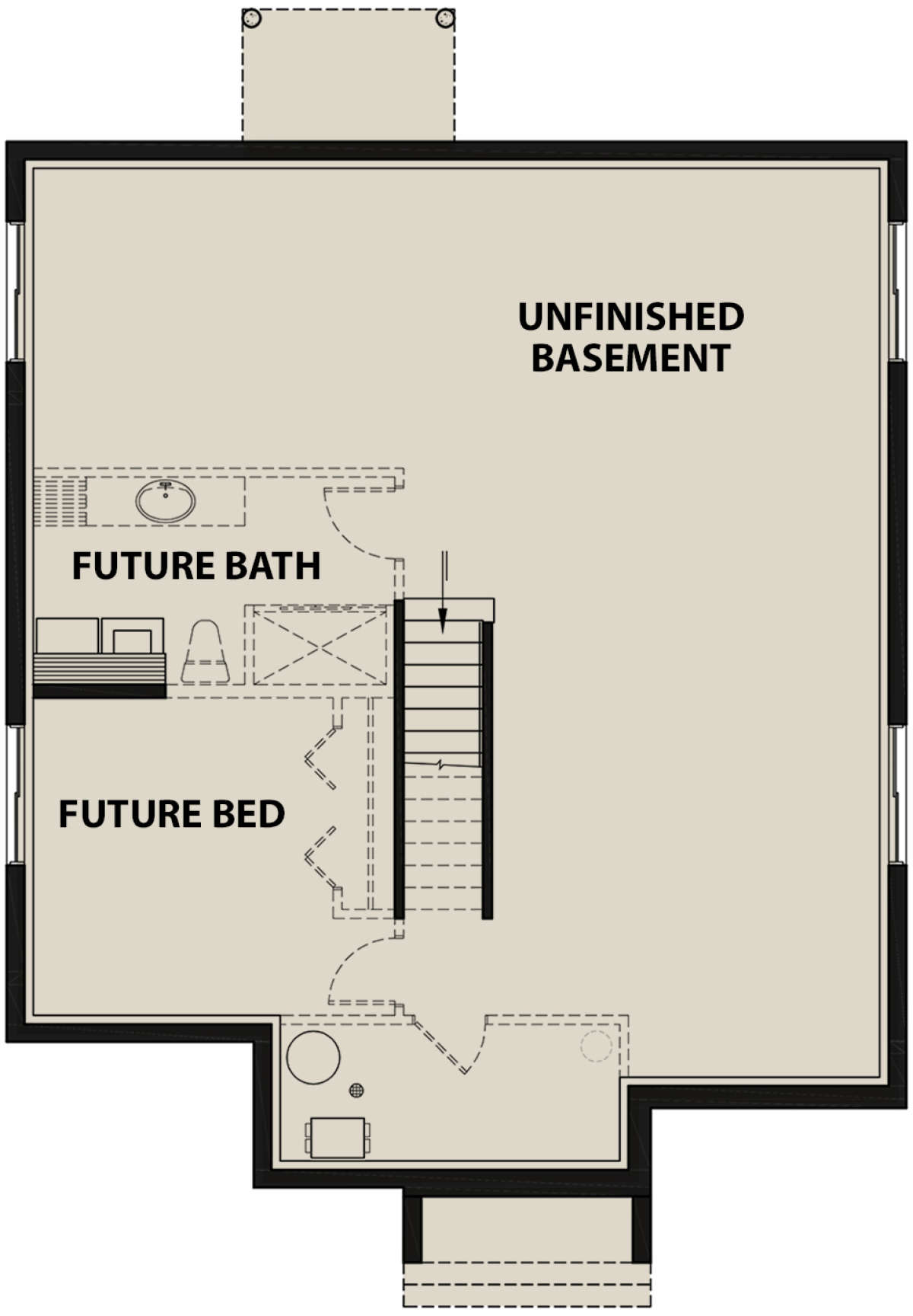 Basement for House Plan #034-01152