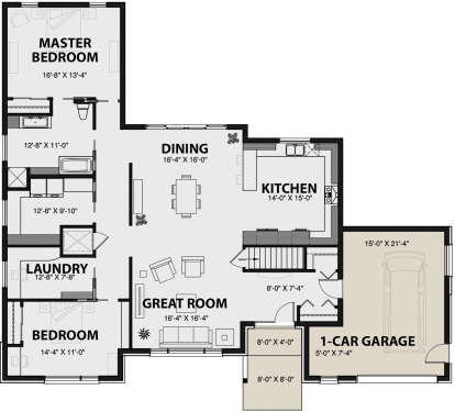 Main Floor for House Plan #034-01153