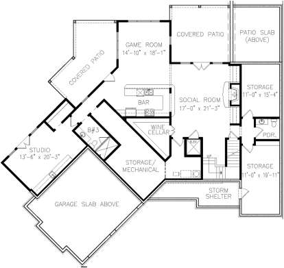 Basement for House Plan #699-00117