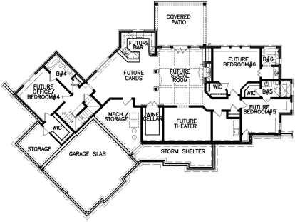 Basement for House Plan #699-00118