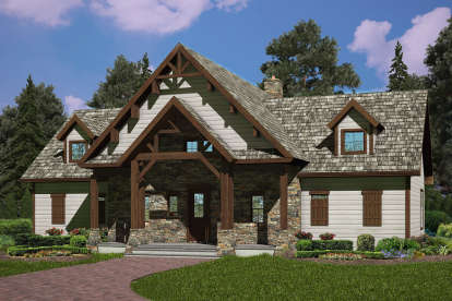 Lake Front House Plan #699-00124 Elevation Photo