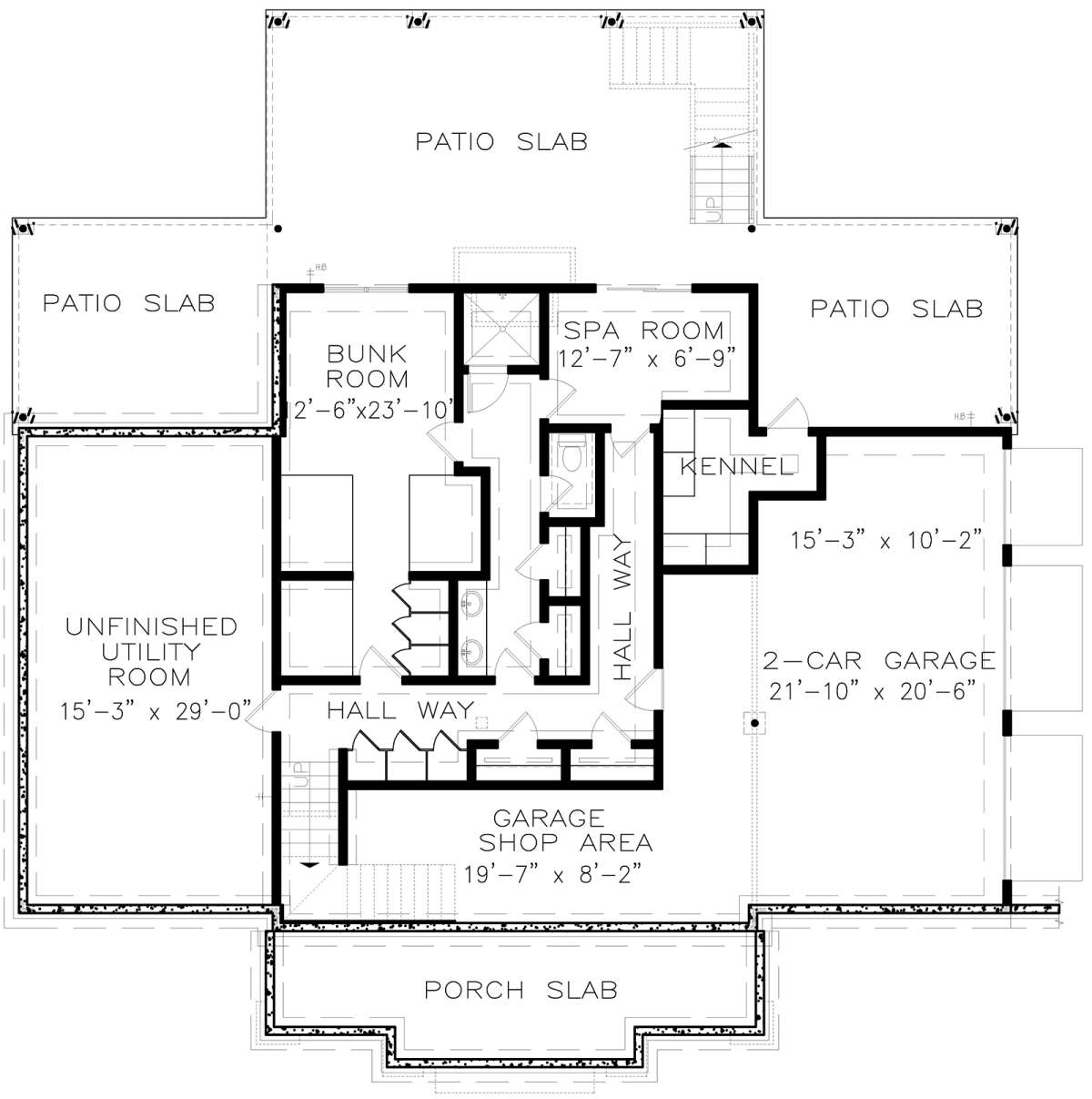Basement for House Plan #699-00124