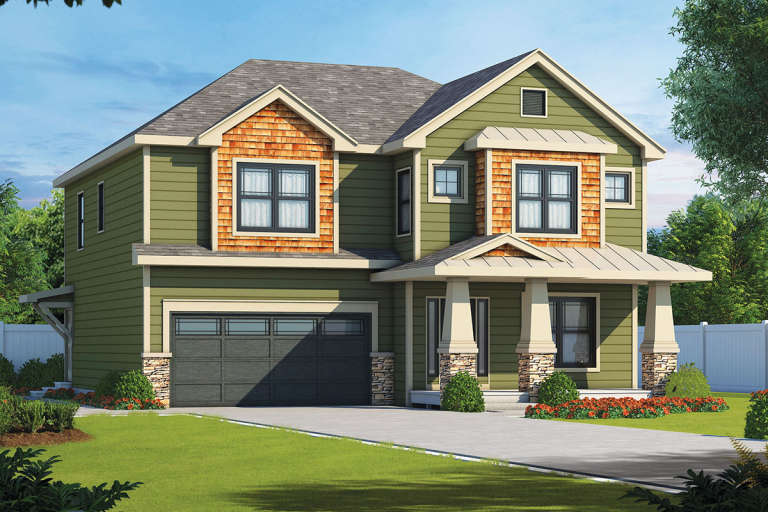House Plan House Plan #20555 Front Color Rendering