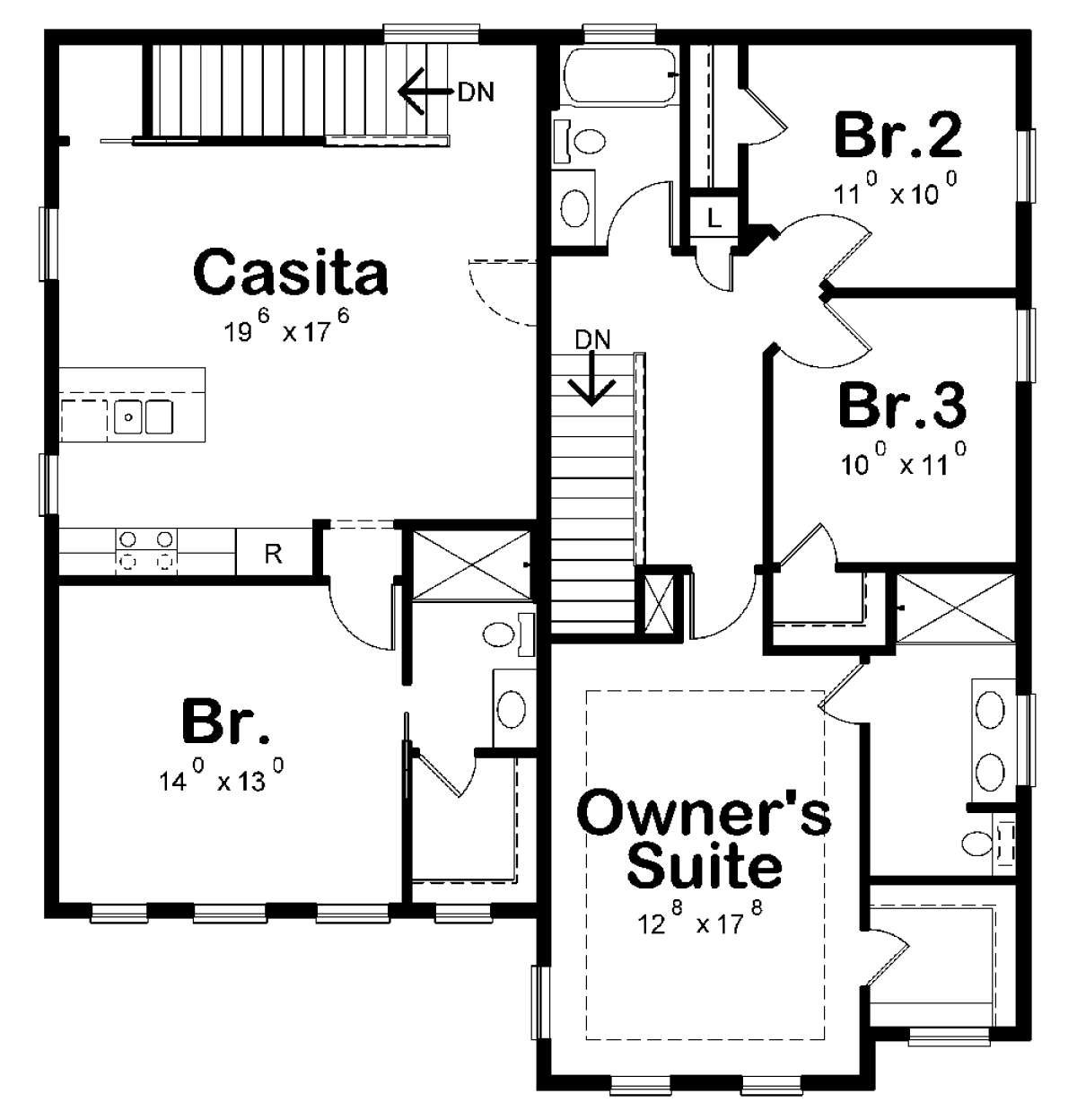 Upper 2nd floor for House Plan #402-01572
