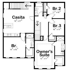 Upper 2nd floor for House Plan #402-01572