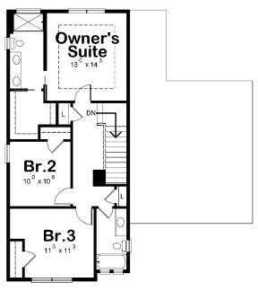 Upper 2nd floor for House Plan #402-01573