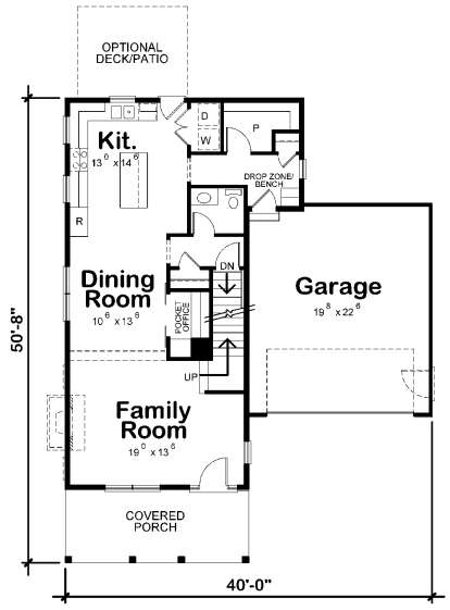 Main Level 1st floor for House Plan #402-01574