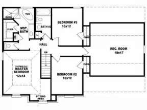 Second Floor for House Plan #053-00017