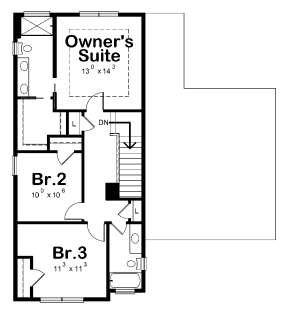 Upper 2nd floor for House Plan #402-01575