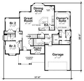Main Level 1st floor for House Plan #402-01576