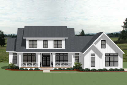 Modern Farmhouse House Plan #6849-00054 Elevation Photo