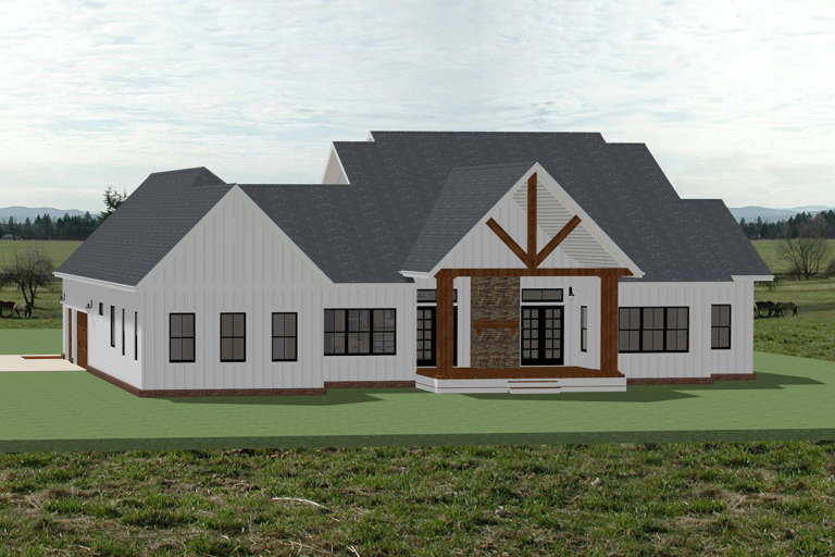 Modern Farmhouse House Plan #6849-00054 Elevation Photo