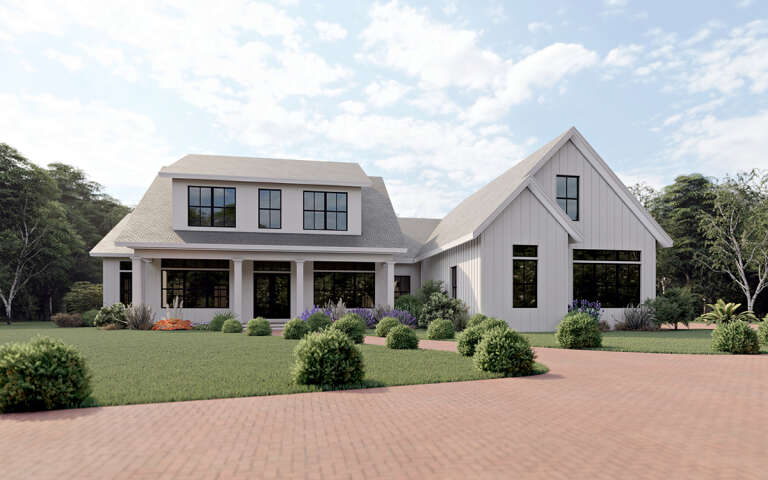 House Plan House Plan #20564 Angled Front Elevation