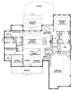 Main Level 1st floor for House Plan #6849-00054