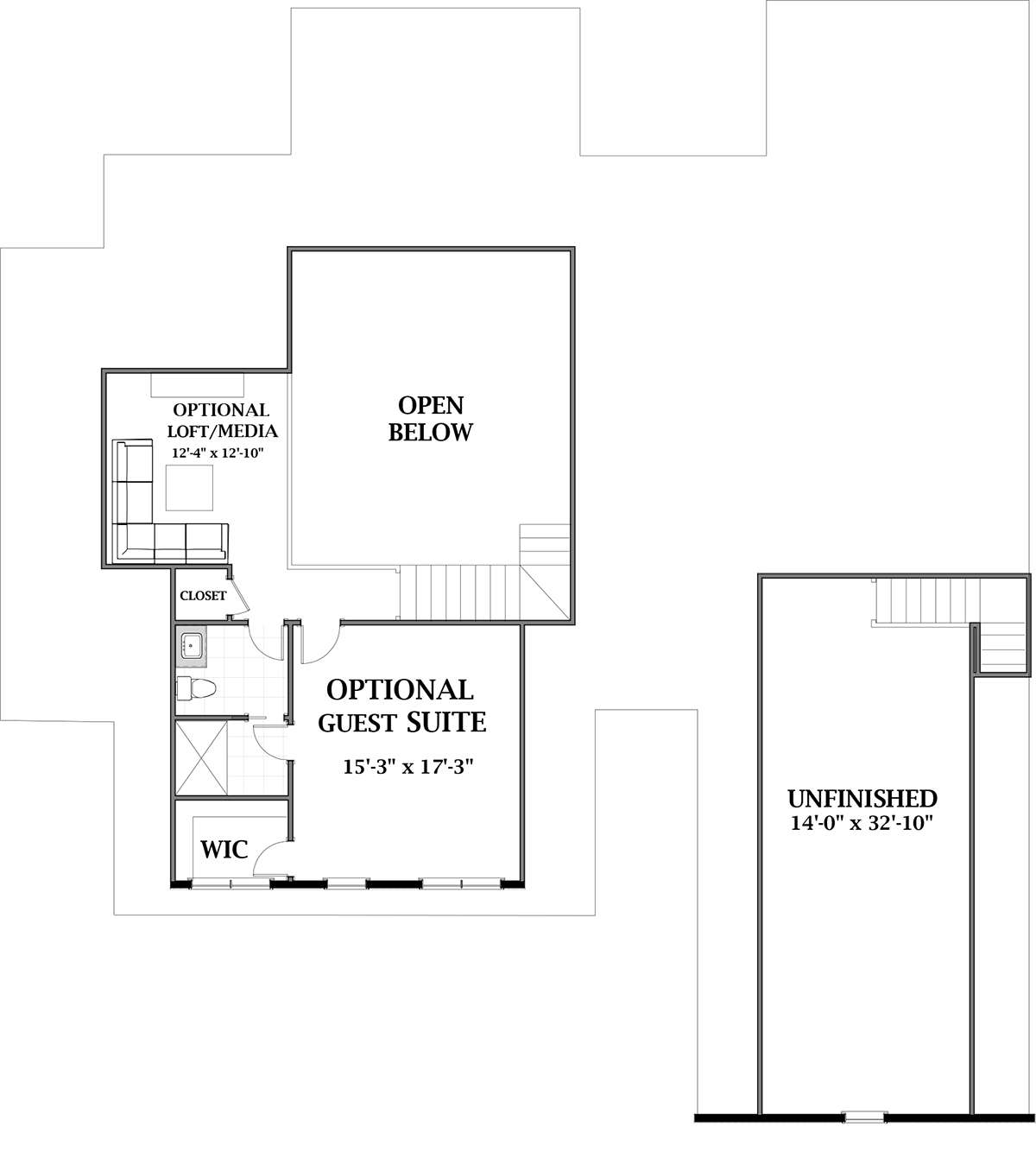 Upper 2nd floor for House Plan #6849-00054
