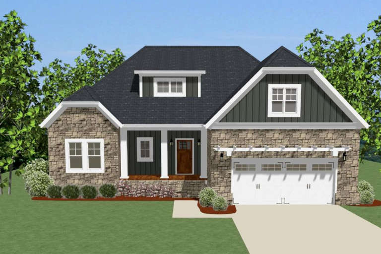 House Plan House Plan #20565 Front Color Rendering
