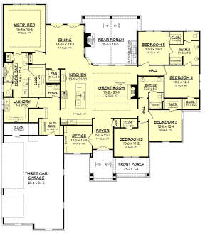 Main Floor for House Plan #041-00183